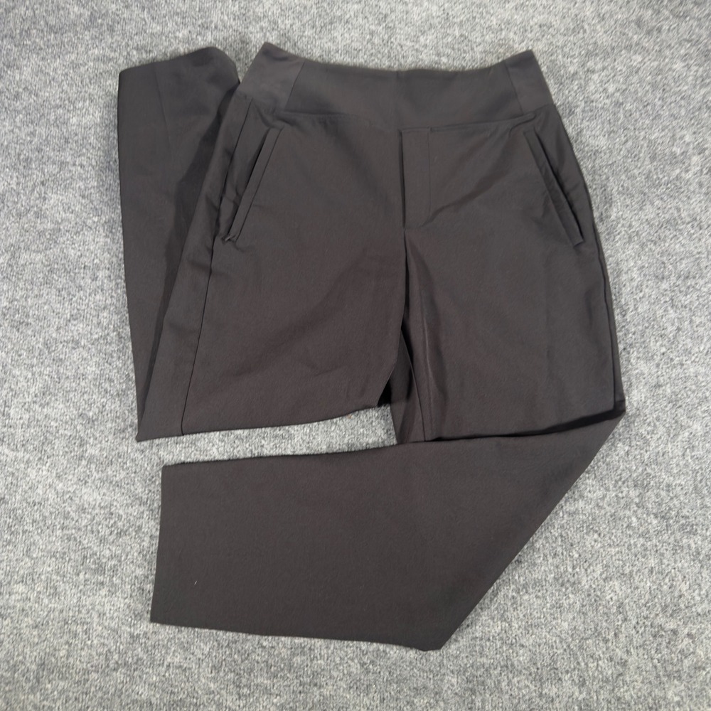 Athleta‎ Brooklyn Ankle Pants 4 Black High Rise Tapered Stretch Travel Womens 4